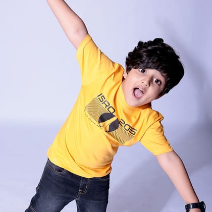 ISRO Yellow RLV-TD Boys T-Shirt-4 to 6 Years
