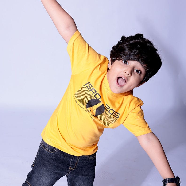 ISRO Yellow RLV-TD Boys T-Shirt-4 to 6 Years