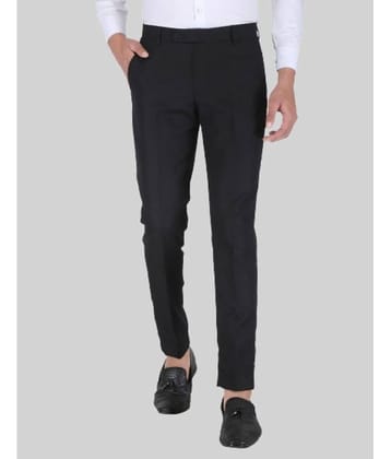 Playerz - Black Polycotton Slim - Fit Men's Formal Pants ( Pack of 1 )