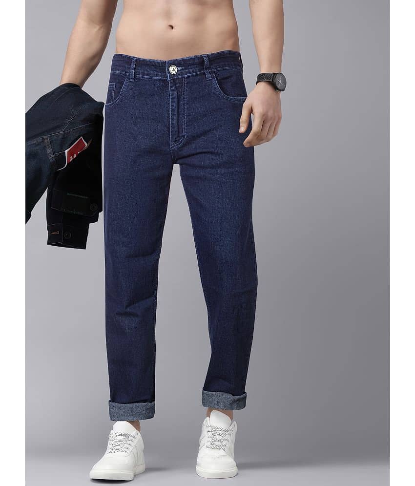 JB JUST BLACK Regular Fit Cuffed Hem Men's Jeans - Blue ( Pack of 1 )