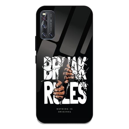 Break Rules - Glass Case For Vivo Models-Vivo V19