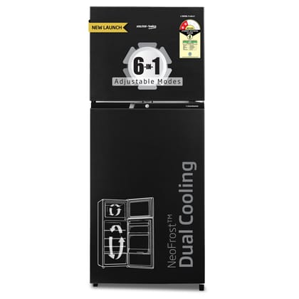Voltas Beko, A Tata Product 283 L, 2 Star, 6-in-1 Adjustable Frost Free Inverter Double-Door Refrigerator (RFF334D/WPV100RXBD, Wooden Black) Voltas Beko, A Tata Product 283 L, 2 Star, 6-in-1 Adjustable Frost Free Inverter Double-Door Refrigerator (RFF334