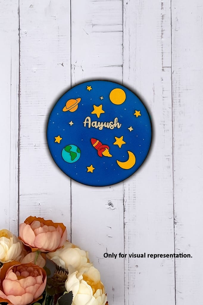 Dbeautify's MDF DIY Space Starry Night Personalized Name Plate