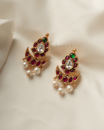 Gold Polish Silver Earrings CHE1891