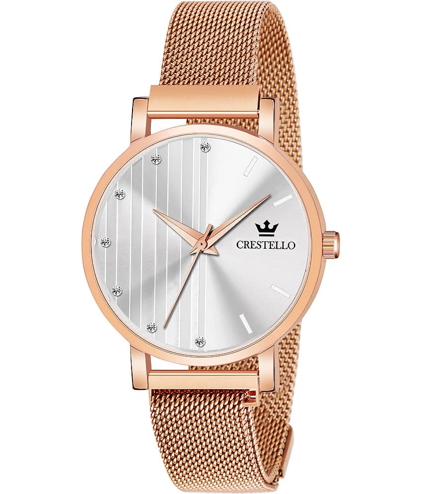 Crestello - Rose Gold Metal Analog Womens Watch