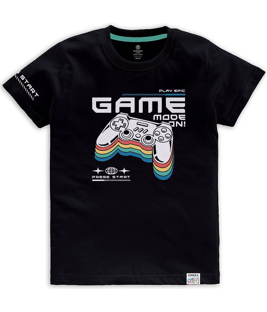 CODEZ Pack of 3 Boys Cotton Blend T-Shirt ( Black )