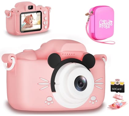 CADDLE & TOES Kids Camera with Camera Case for Kids Aged 4-12 Yrs,1080P HD Toddler Digital Video Camera,Children's for Boys/Girls,Perfect Christmas/Birthday Gifts (Pink Mikki+Big Pink Case) CADDLE & TOES Kids Camera with Camera Case for Kids Aged 4-12 Yr