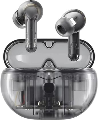 Ovista Butterfly 30 Hours Music Time Transparent Bluetooth  (Black, True Wireless)