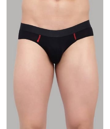 Bruchi Club Pack of 1 Modal Briefs For Men's ( Black )