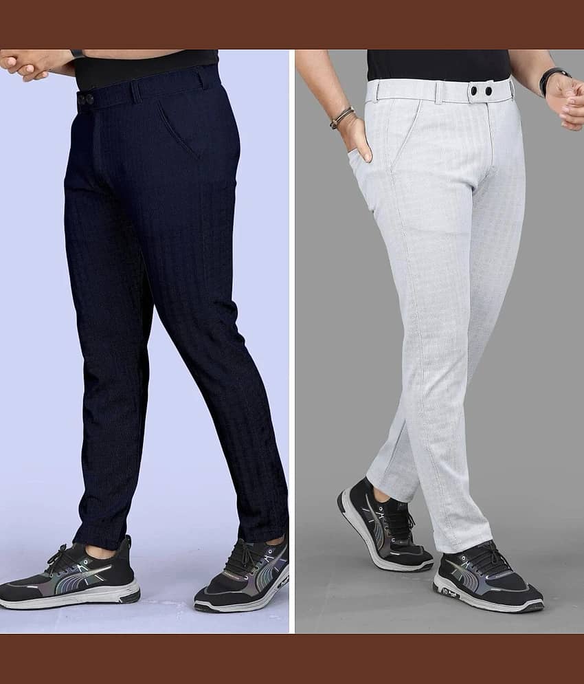 MENTIFIC Regular Men's Trouser - Multicolor 11 ( Pack of 2 )