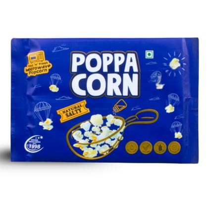 Poppacorn Microwave Popcorn 660gms | Imported Raw Maize | Popcorn Kernels 33gx20 pouches | Ready to Cook | High Expansion | Homemade Healthy Snack | Natural Salty Popcorn | Pack of 20 (660g, Natural Salty)