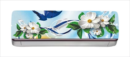 DreamKraft Decorative Abstract Mountain Tree AC Sticker (Multicolor PVC Vinyl, 30cm X 91cm)