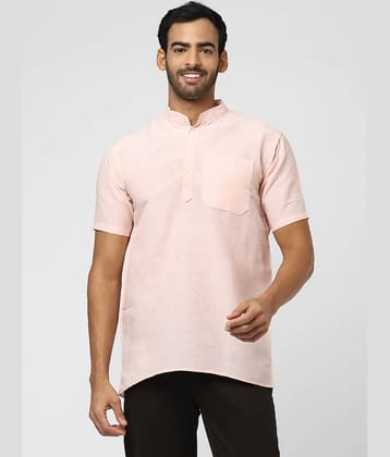 DESHBANDHU DBK - Peach Cotton Men's Regular Kurta ( Pack of 1 )