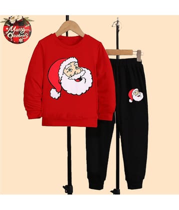 Gudpig Pack of 1 Boys Cotton Sweatshirt & Trackpant Set ( Black )