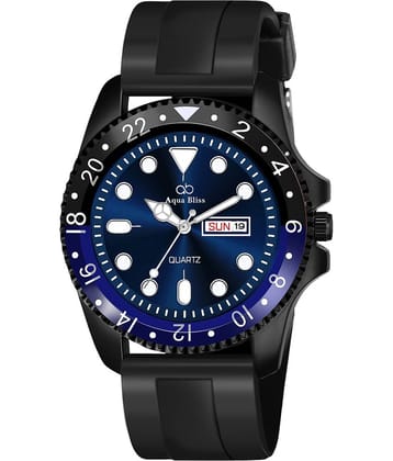 AQUA BLISS - Black Silicon Analog Men's Watch
