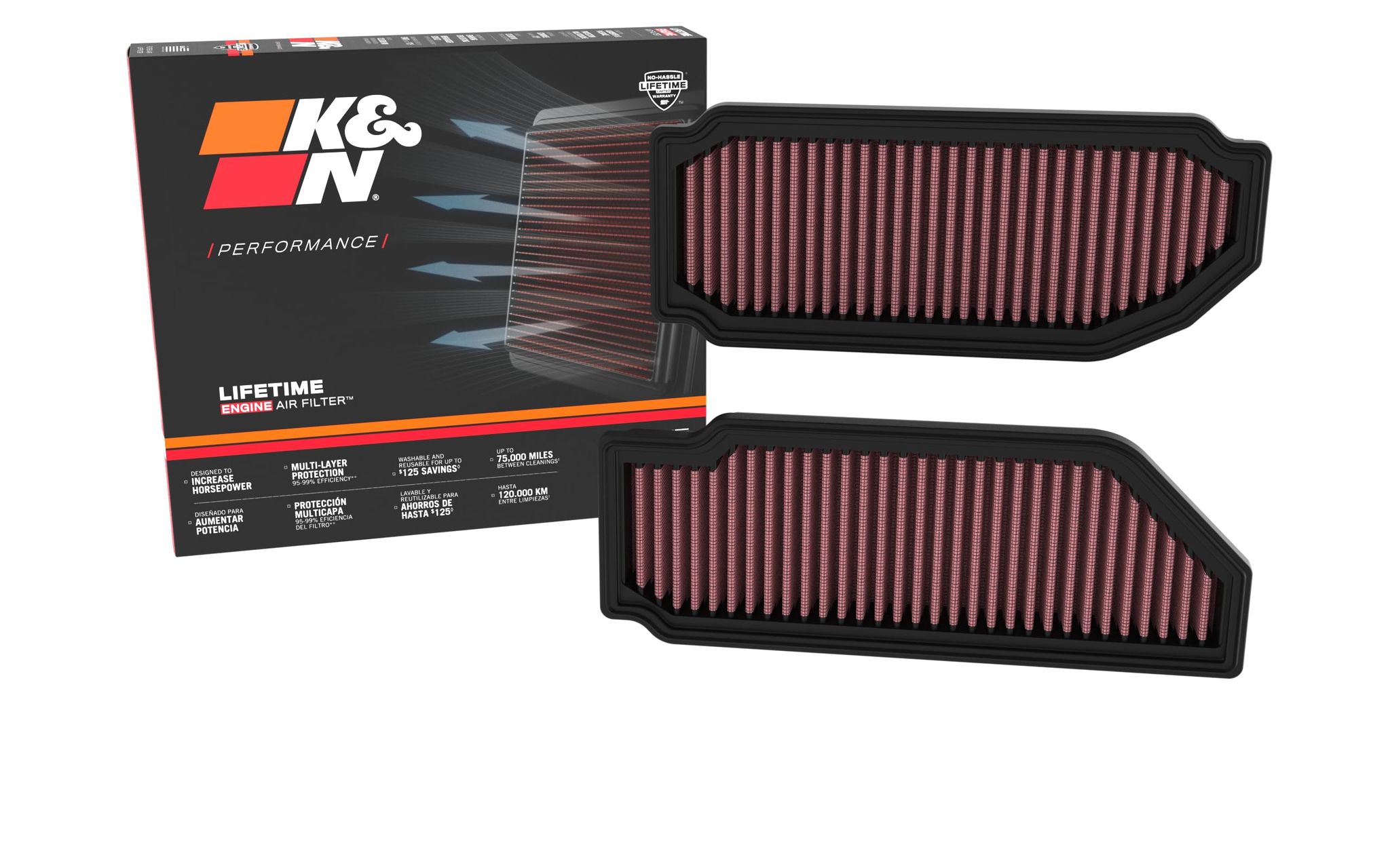 K&N Replacement Air Filter compatible with Mercedes SL55 & SL63 AMG 2022- (33-3181)