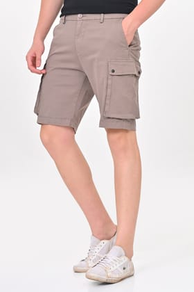 Cambridge - Stretch Comfort Cargo Shorts - Taupe-S-30 / TAUPE