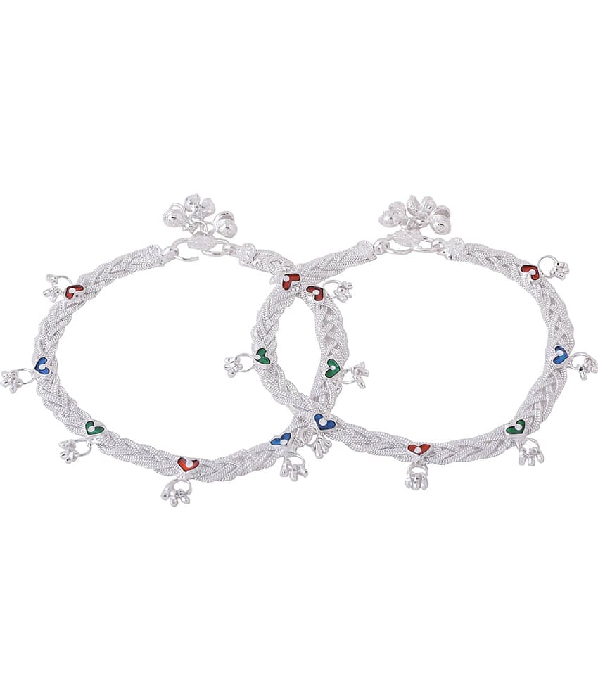 VIRAASI - Silver Anklets ( Pack of 1 )