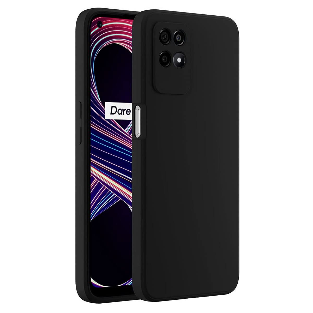 LIRAMARK Silicone Soft Back Cover Case for Realme Narzo 50 / Realme 8i (Black) LIRAMARK Silicone Soft Back Cover Case for Realme Narzo 50 / Realme 8i (Black) - Black