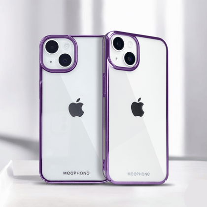 iPhone 13 Hard Transparent Chrome Case-Purple