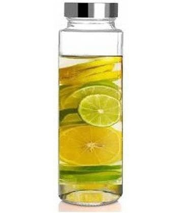 AFAST Water Milk Serving And Storing Bottle Transparent Glass Water Bottle 750 mL ( Set of 1 )