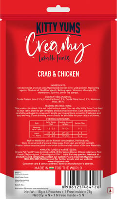 Kitty Yums Creamy Crab &amp; Chicken 75g