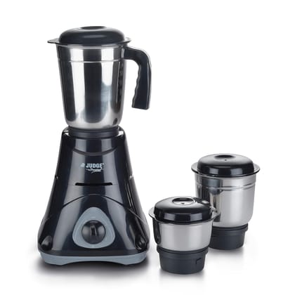 Judge by Prestige 500 Watts ACE Mixer Grinder with 3 Stainless Steel Jars| 3 Efficient Stainless Steel blades| Overload Protector| Sturdy Handles| Black