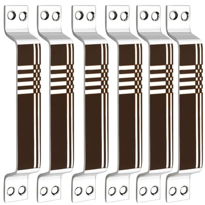 S-GUARD Stainless Steel Door & Cabinet Handles, Knobs Handles-Size-6 Inch-6 Pcs-Laser Printed Design-SSL36