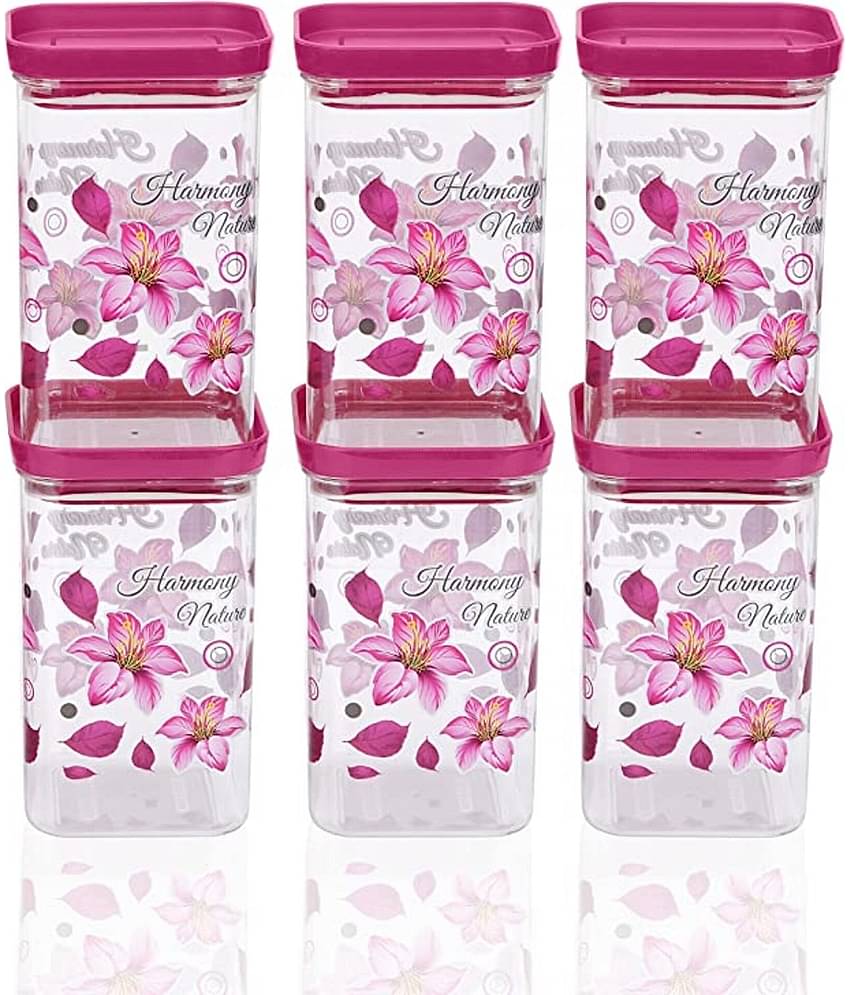 Analog kitchenware - Polyproplene Pink Spice Container ( Set of 6 - 1100 )