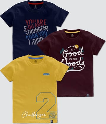 CODEZ Pack of 5 Boys Cotton Blend T-Shirt ( Multi Color )