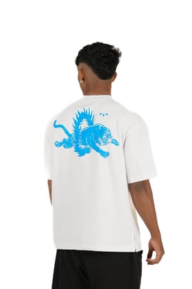 The Saber Tee [White + Blue]-XS