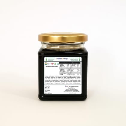 IndianHoney Black Forest Honey | Pure & Natural | Unprocessed, Unfiltered, No Added Sugar | Rich in Minerals & Antioxidants | Ethically Sourced Raw Honey | 230g Glass Jar