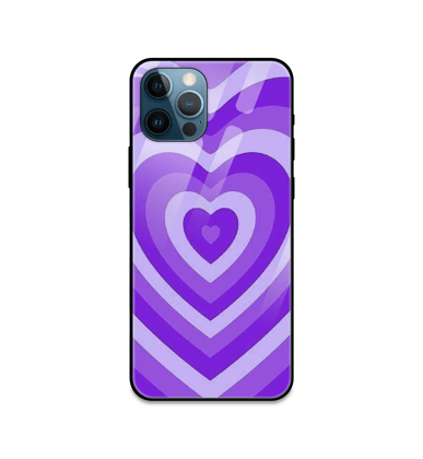 Purple Hearts - Glass Cases For iPhone Models-Apple iPhone 16 Plus