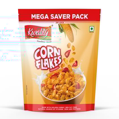 Kwality Golden Corn Flakes Pouch (160 g) 
