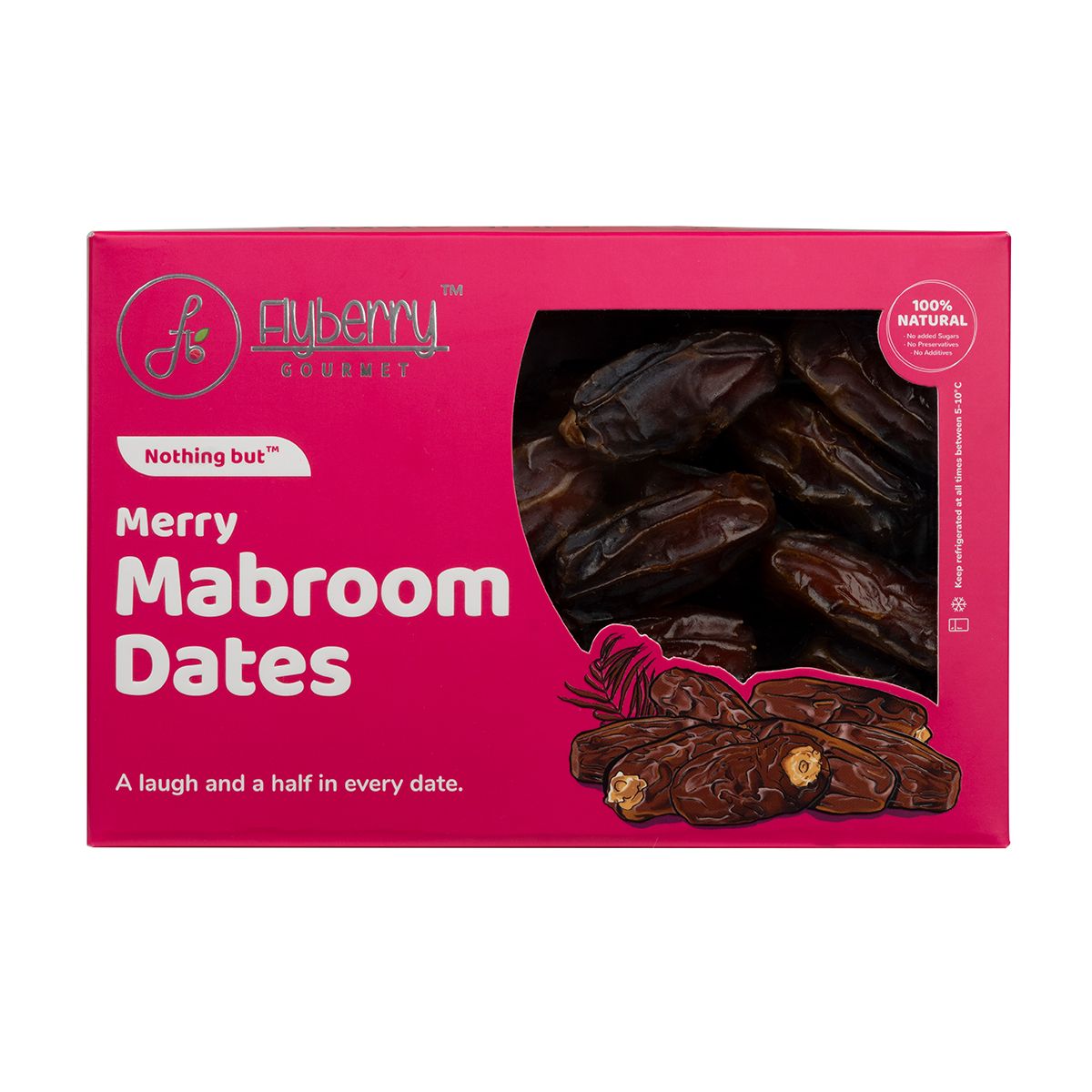 Flyberry Gourmet Mabroom Dates (Khajoor/Khajur) 800g | 100% Natural | Rich in Calcium, Iron and Potassium | Instant Energy