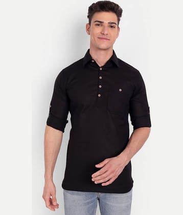 Vida Loca - Beige Cotton Men's Shirt Style Kurta ( Pack of 1 )