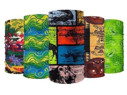 VOICI France Unisex Multipurpose Bandana Mask Polyviscose Fabric Free Size Cap wristband face wrap headwrap underhelmate