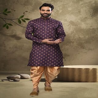 Raivat Ethnic Purple Colour Cotton Digital Print Kurta Pajama 1558
