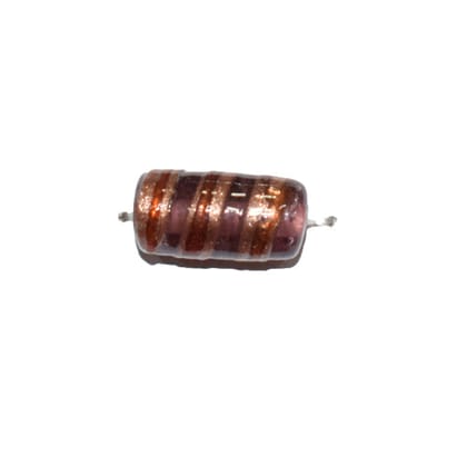 Beadwaala Handmade Fancy Lampwork Glass Beads For Jewelry Making. (Tube) SFL-062-Per Packet 25 Pcs / 21X11 MM