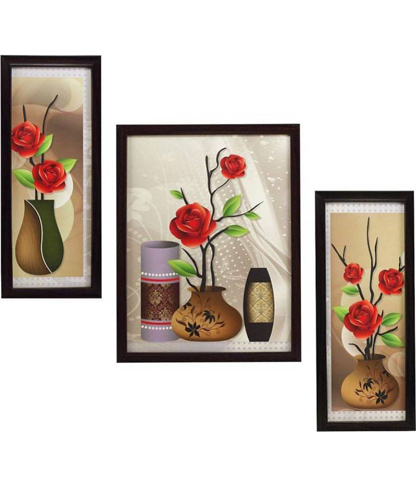 Indianara flower Synthetic Painting With Frame
