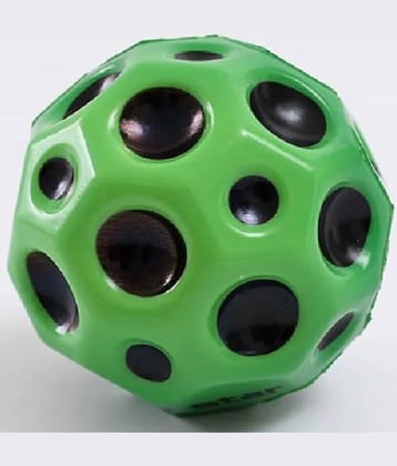 DENFE   Moon Ball Pack of 1 – High Bounce Rubber Ball for Outdoor Fun, 7 cm Diameter, Durable Multicolor Design for Kids & Adults, Perfect for Baseball, Catch, and Recreation