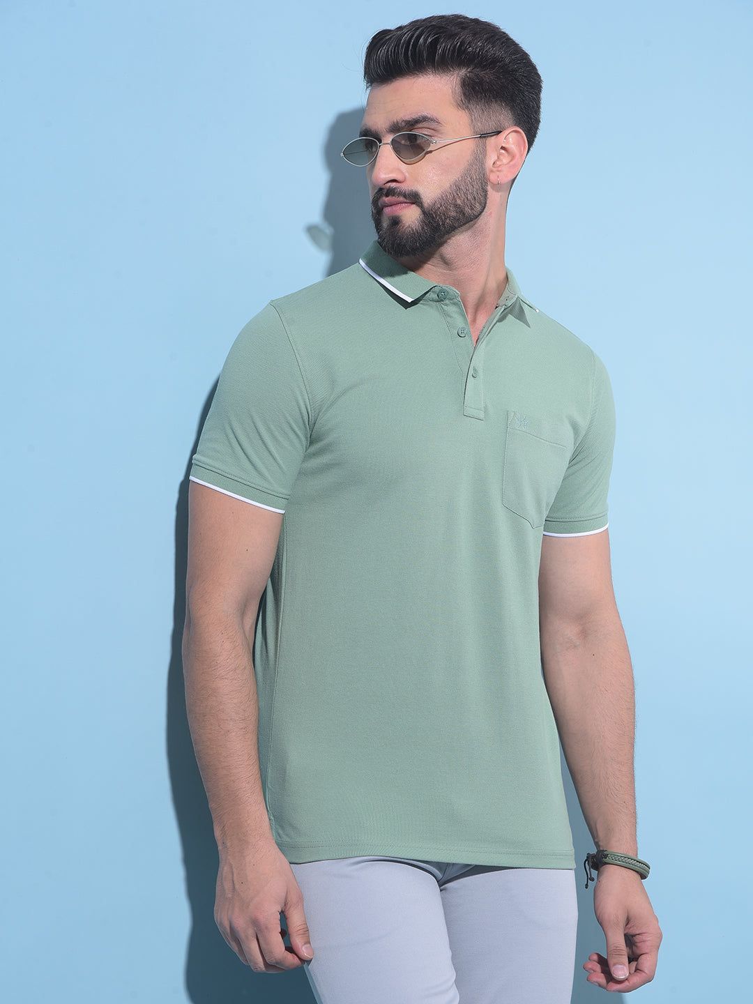 Green Polo T-Shirt-S / Green
