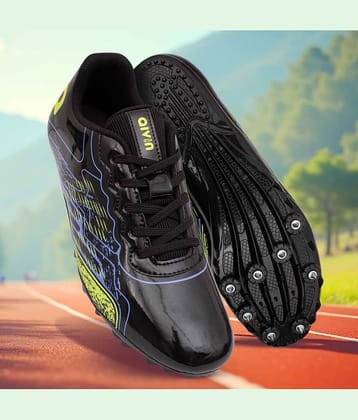 Aivin Race Spike Black Men's Sports Running Shoes