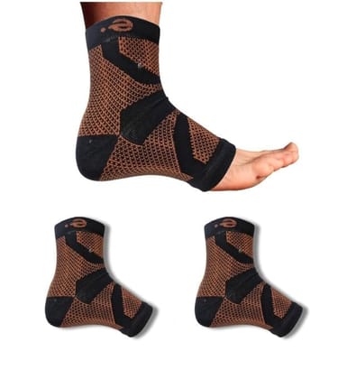 3_Pair Set Unisex Casual Cotton Printed Ankle Length Support Socks (Multicolor)-PID63426