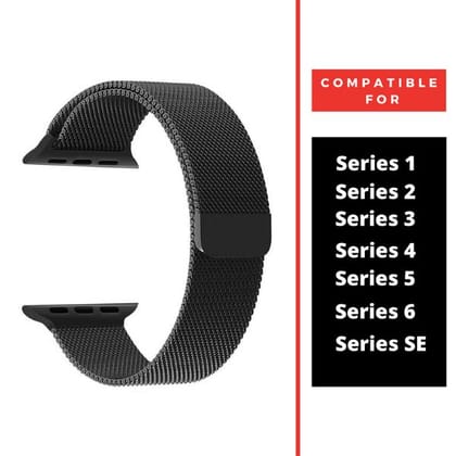 Black Chain Strap For Apple Watch Series 6 (42mm/44mm/45mm/46mm/49mm)