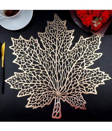 PVC Floral Square Table Mats (43 cm x 43 cm) Pack of 2 - Copper