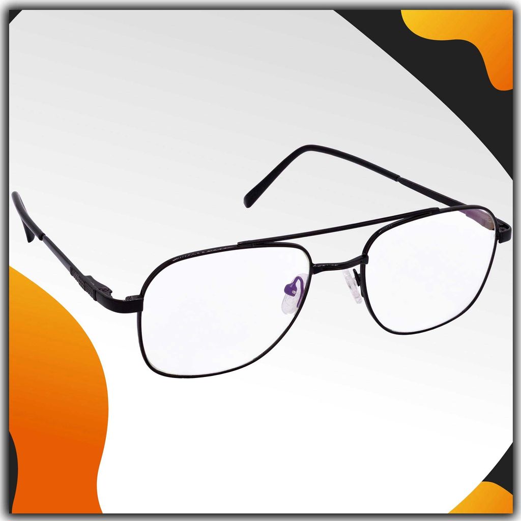 Hrinkar Metal Full Rim Rectangle Spectacles Frames for Men & Women - HFRM19002