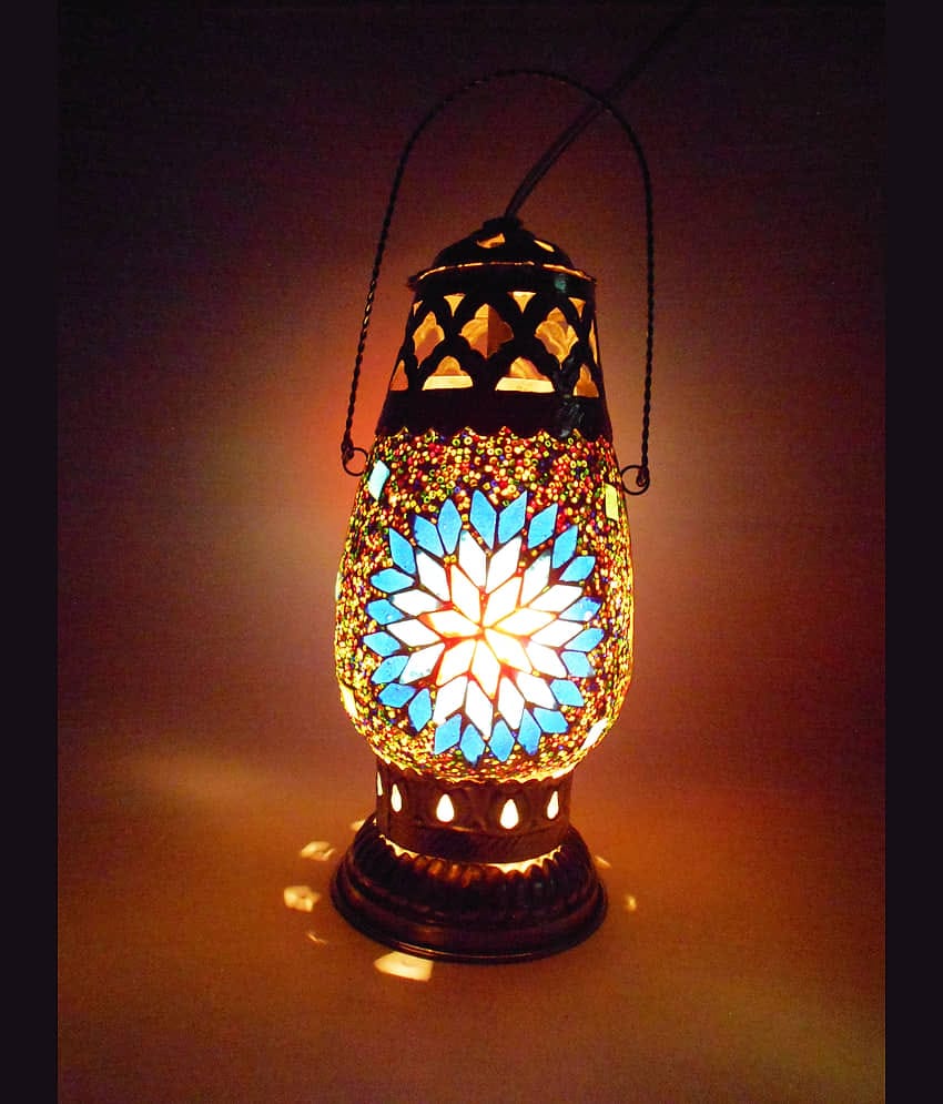 Susajjit Mosaic Table Night Lamp Glass Table Lamp - Pack of 1