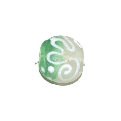 Handmade Fancy Lampwork Glass Beads For Jewelry Making Necklace , Earring and Bracelet (Flat Round) SFL-684-Per Packet 25 Pcs / 22X12 MM