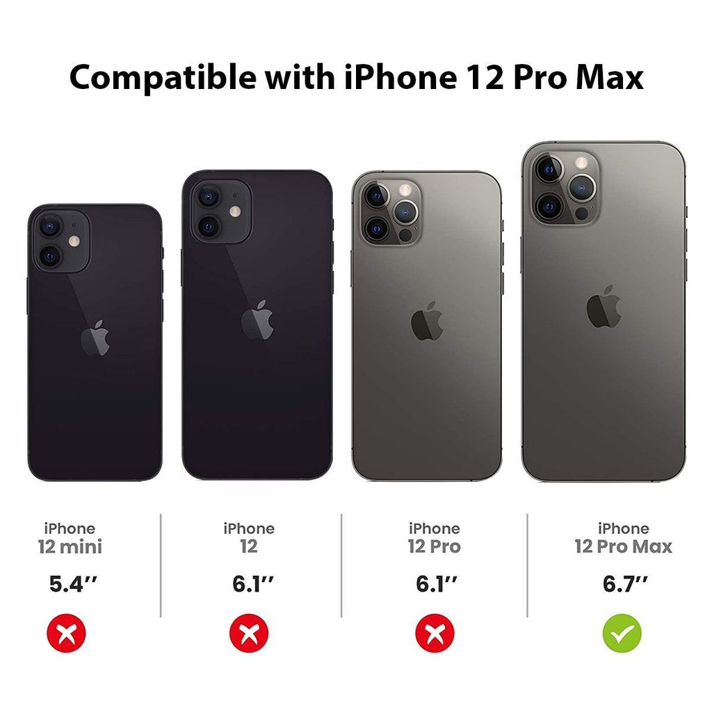 LIRAMARK PU Leather Flexible Back Cover Case Designed for iPhone 12 Pro Max